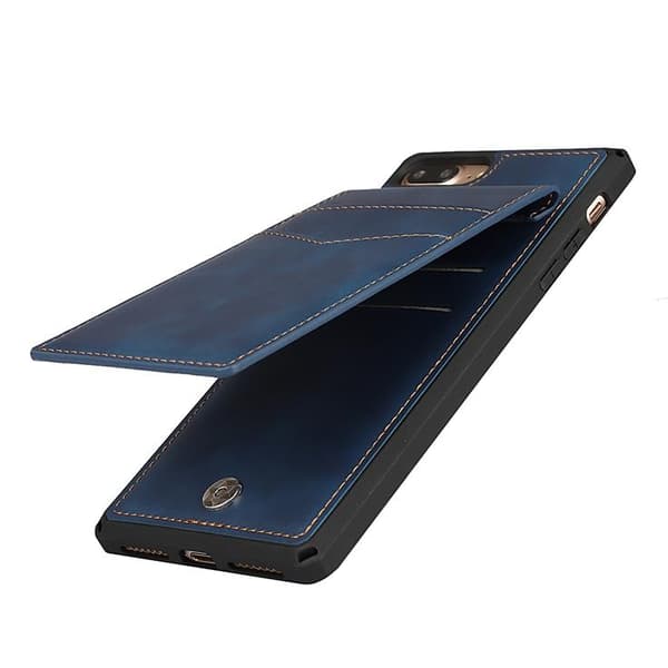 Skal med Kortplatser till iPhone 7/8 Plus - Blå Blue