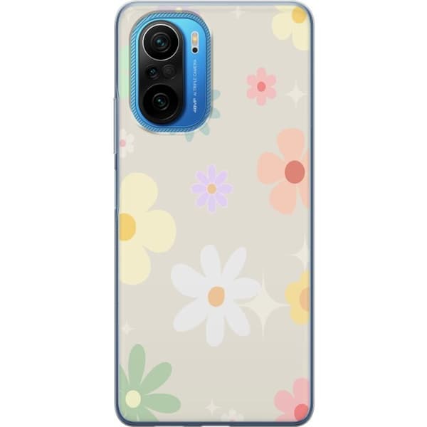Mobilskal till Xiaomi Poco F3 med fejdande blommor