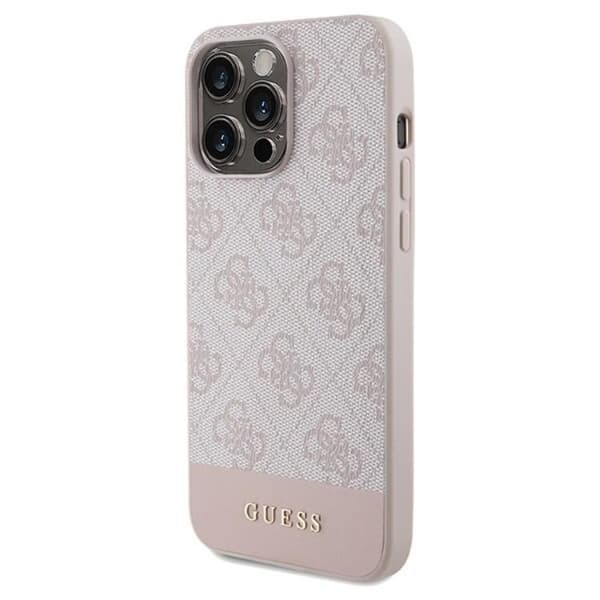 Guess Mobilskal till iPhone 14 Pro Stripe Collection - Rosa Rosa