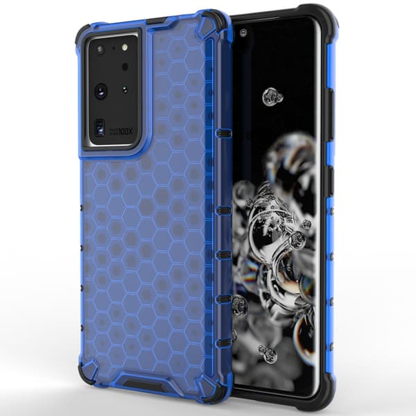 Galaxy S22 Ultra -kuori Honeycomb Armored - Sininen Blå