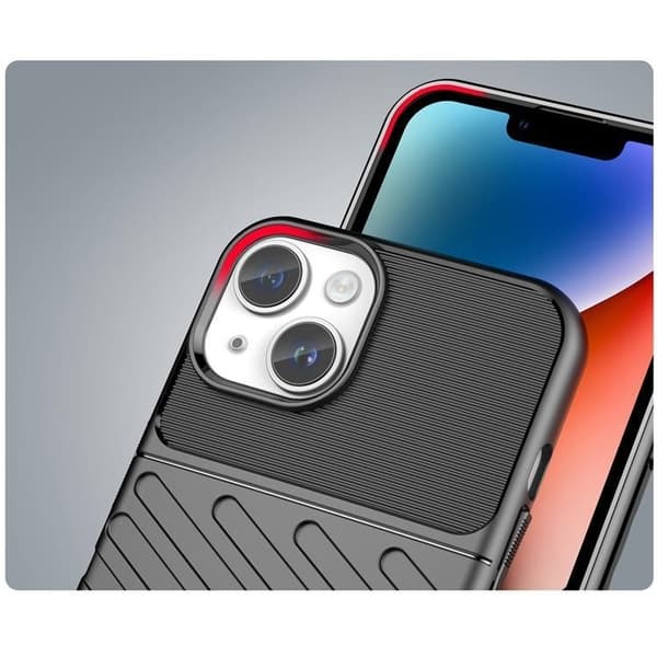 iPhone 15 Plus -puhelimen suojakuori Thunder Armored - Musta Black