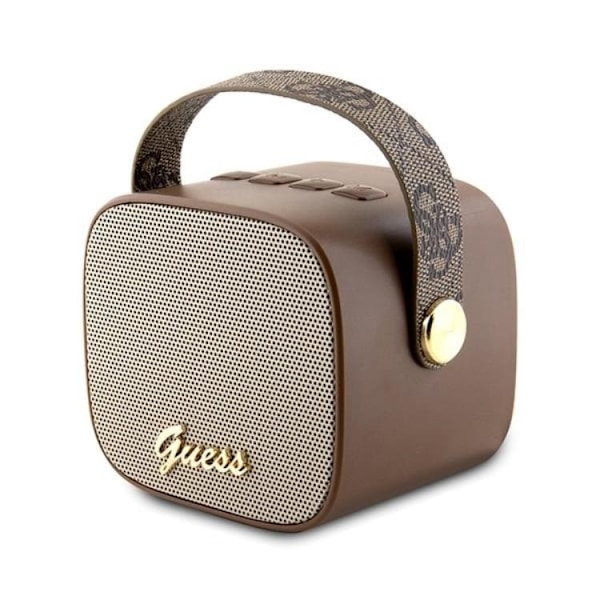 Guess Bluetooth Högtalare Mini Läder Script Logo - Brun Brun