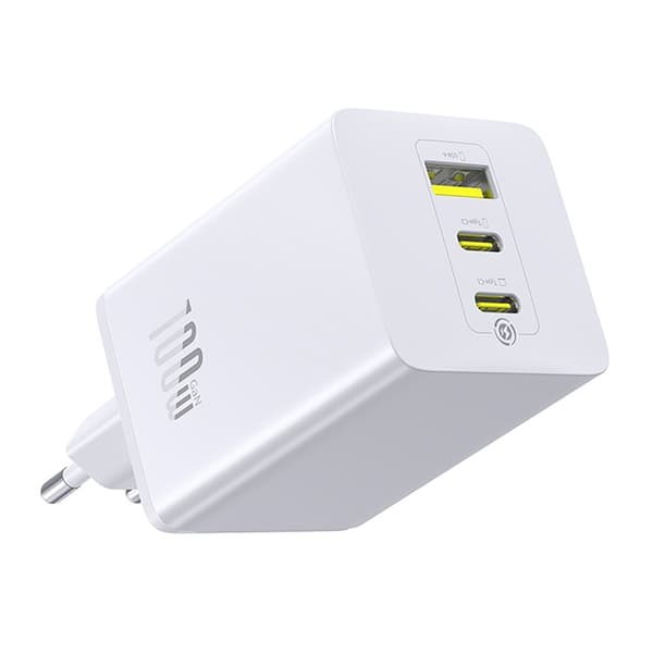 Baseus Snabbladdare 2 x USB-C/USB-A 100W EnerFill FE11 - Vit Vit
