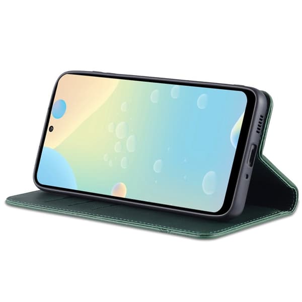 AZNS Samsung Galaxy A73 5G Plånboksfodral Konstläder - Grön
