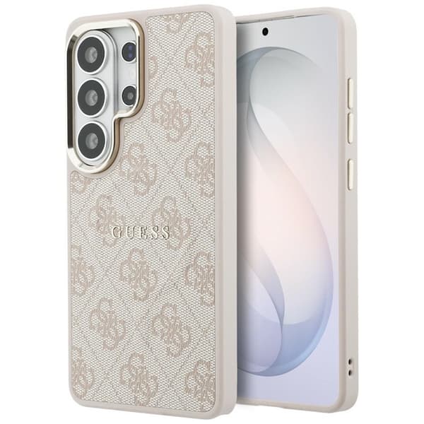 Guess Mobilskal För Galaxy S26 Ultra MagSafe 4G Embossed Ring - Rosa Rosa