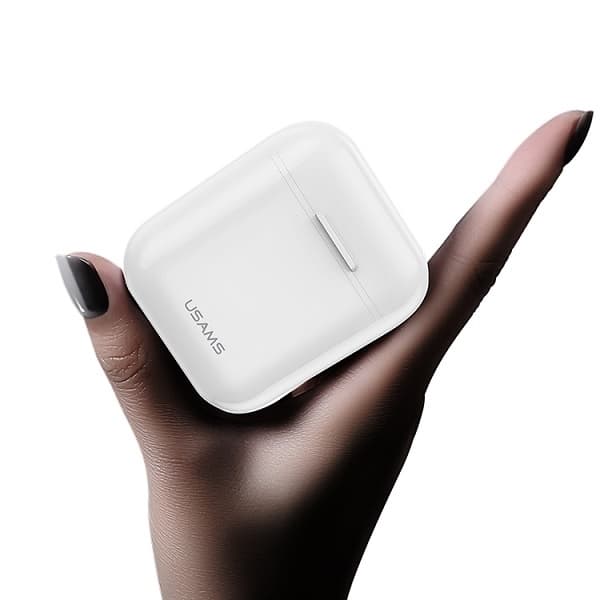 USAMS LU-serie Bluetooth Hörlurar 5.0 TWS - Vit