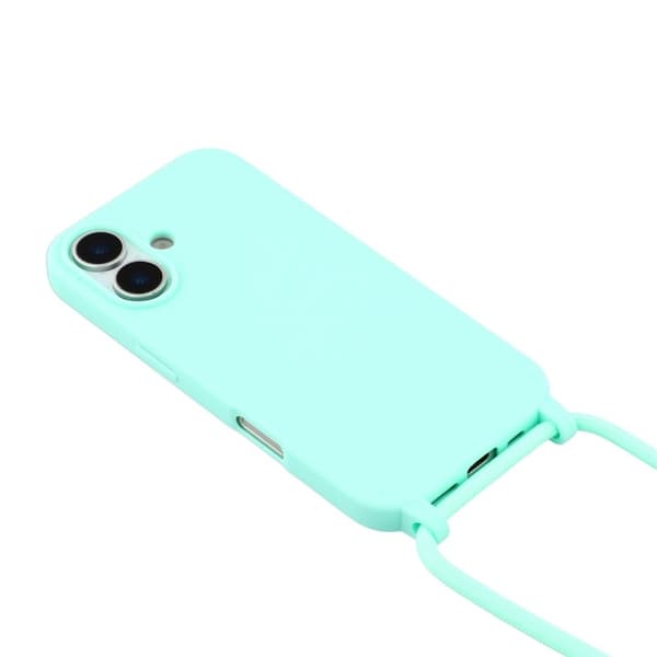 Mobilskal till iPhone 17 TPU Shockproof med Lanyard - Mintgrön Grön