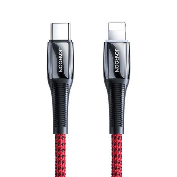 Joyroom Lightning -kaapeli USB-C 20W 2,4A 1,2m - punainen Red