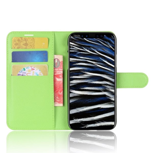 Litchi lompakkokotelo iPhone XS / X:lle - vihreä Green