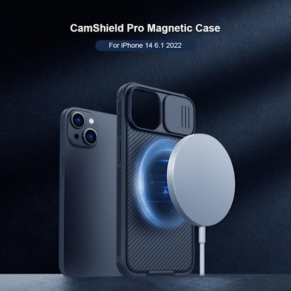 Nillkin iPhone 14 Skal Magsafe CamShield Pro Series - Blå