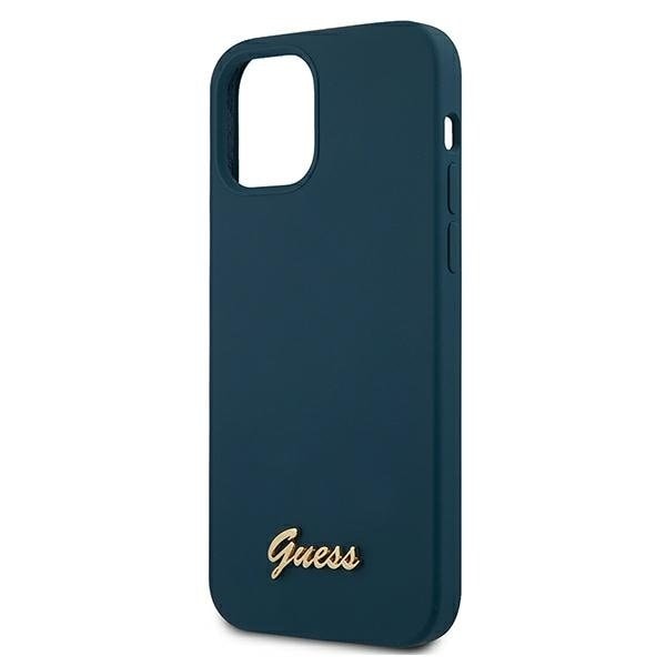 Guess Skal iPhone 12 Mini Metal Logo Script - Blå Blå