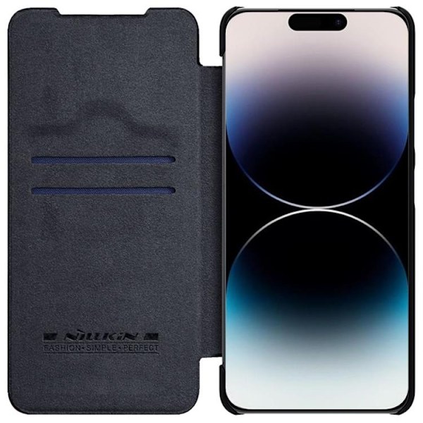 Nillkin iPhone 14 Pro Max Plånboksfodral QinPro Läder - Svart Svart