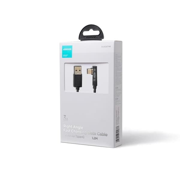Joyroom kulma USB-C - USB-A -kaapeli 1,2 m - Musta Black