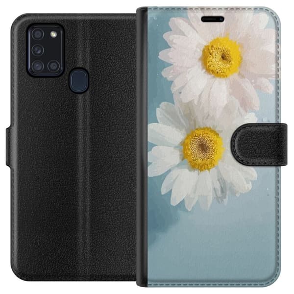 Plånboksfodral till Samsung Galaxy A21s med Sommarblommor