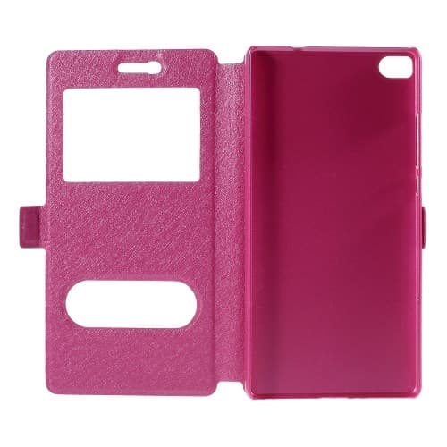 Fönsterfodral till Huawei Ascend P8 - Rosa Rosa