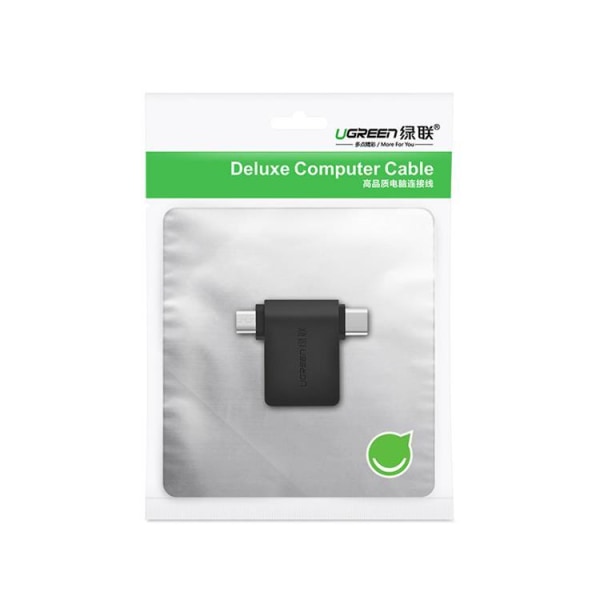Ugreen 2in1 USB OTG USB Adapter Type-C/Micro USB - Sort