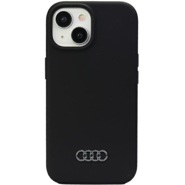 Audi iPhone 15 silikonikotelo - musta