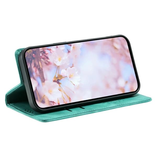 Samsung Galaxy S26 Plånboksfodral Magnetisk Stängning Konstläder Mintgrön