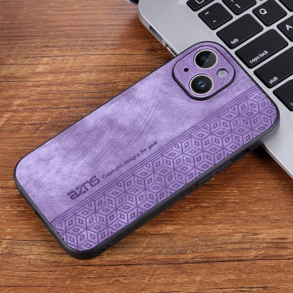 AZNS Mobilskal till iPhone 15 Plus Anti-Scratch PU Läder - Lila