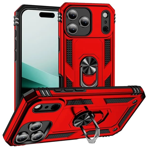 Mobilskal till iPhone 17 Pro med Kickstand - Röd Röd