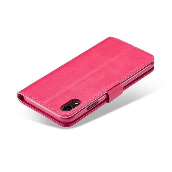LC.IMEEKE Plånboksfodral för iPhone XR 6.1 tum - Konstläder - Rosa