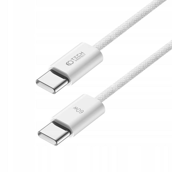 Tech-Protect USB-C till USB-C -kaapeli (100 cm) Ultraboost Classic Vit