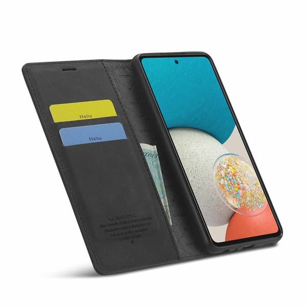 LC.IMEEKE Samsung Galaxy A53 5G Plånboksfodral Konstläder - Svart