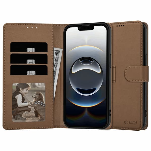 Tech-Protect iPhone 16e Pung Taske - Brun Brun