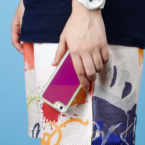 Liquid Neon Sand cover til iPhone 5/5s/SE - Violet Rosa