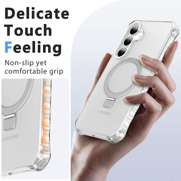Mobilskal för Samsung Galaxy S26 Plus Magnetiskt Kickstand - Grå