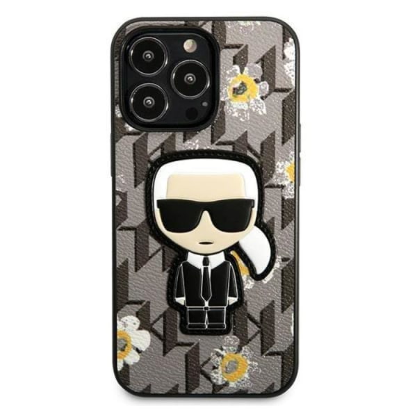 Karl Lagerfeld iPhone 13 Pro Skal Flower Ikonik Karl - Grå