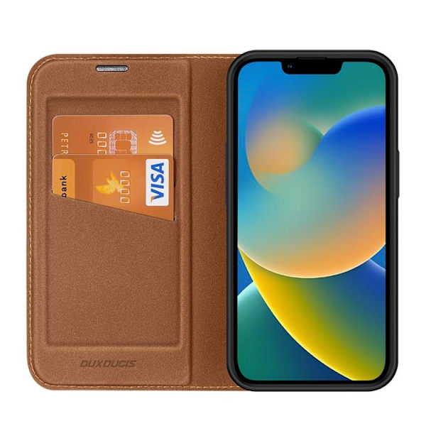 Dux Ducis iPhone 14 Plus Plånboksfodral Skin X2 - Brun
