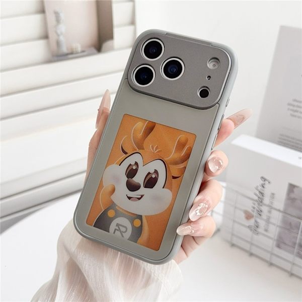 Mobilskal till iPhone 17 Pro Max NFC DIY Customized HD Smart E-Ink - Grå Grå