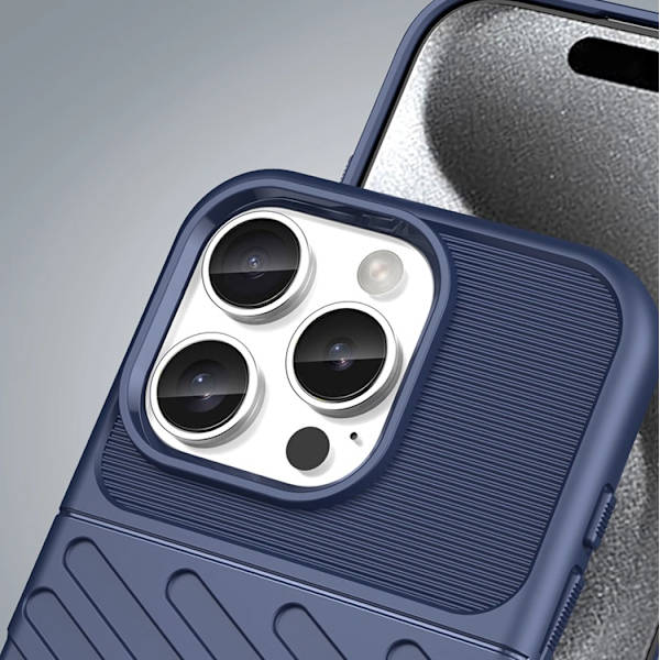Mobilskal till iPhone 16 Pro Max Silikon Thunder - Blå Blå