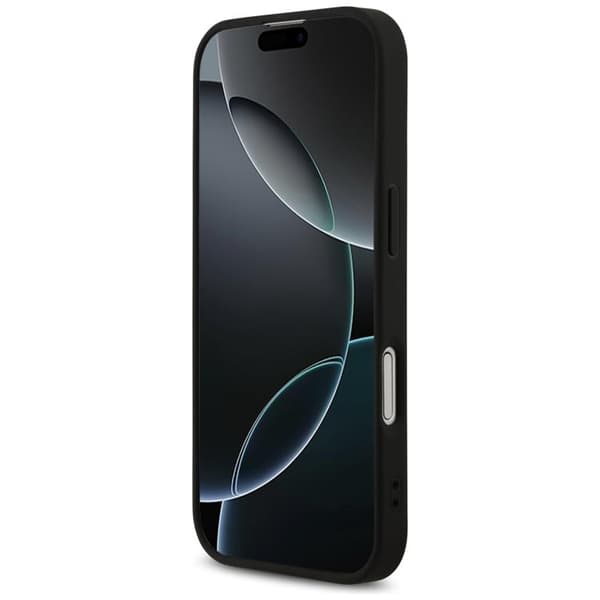 Guess telefontaske til iPhone 17 MagSafe 4G trykte striber - sort Svart