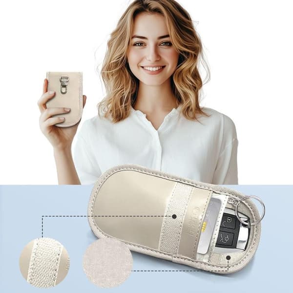 Tech-Protect RFID-blockerande nyckelfodral för keyless bilnyckel – Caffe Latte Beige