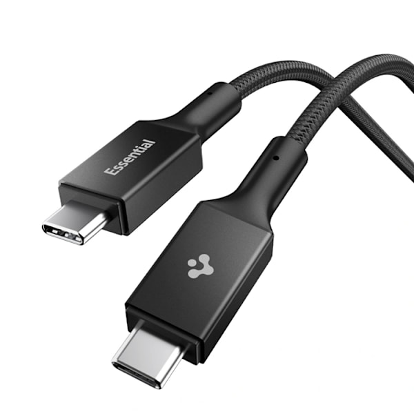 Spigen USB-C til USB-C Kabel 1m 100W - Sort Svart