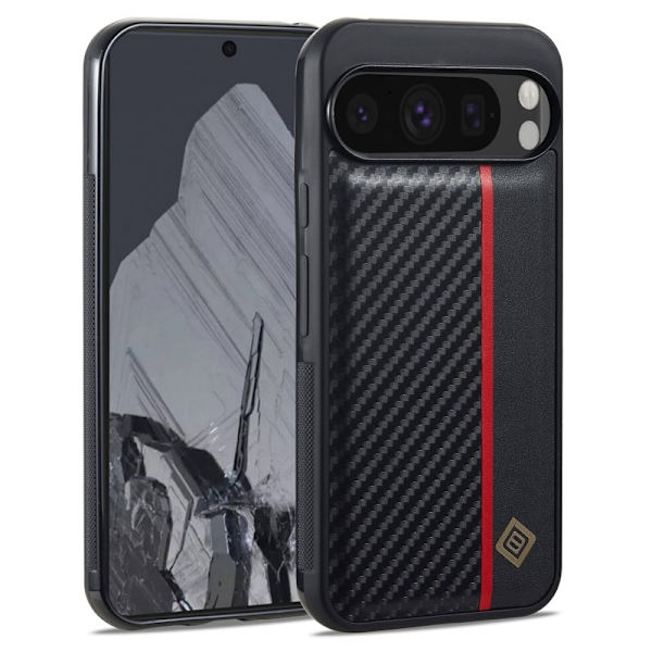 LC.IMEEKE Google Pixel 9 Pro Plånboksfodral Konstläder - Svart