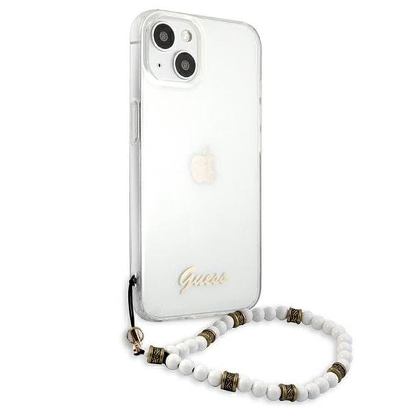 Guess White Pearl Skal iPhone 13 Mini - Transparent Transparent