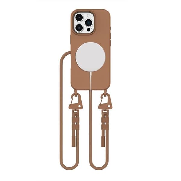 Tech-Protect iPhone 16 Pro Max Mobiltelefon Halskædeetui Magsafe Magnet Halskæde - Brun Brun