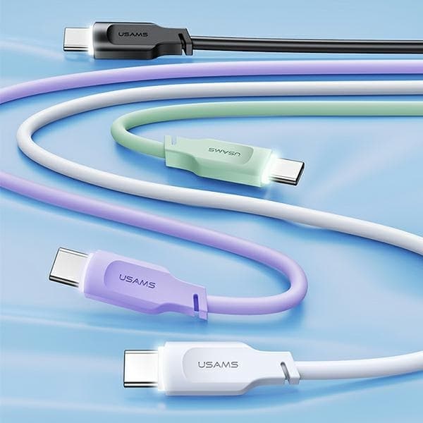 USAMS USB-C/USB-C Kabel SJ567 Lithe Series 100W 1.2m Svart
