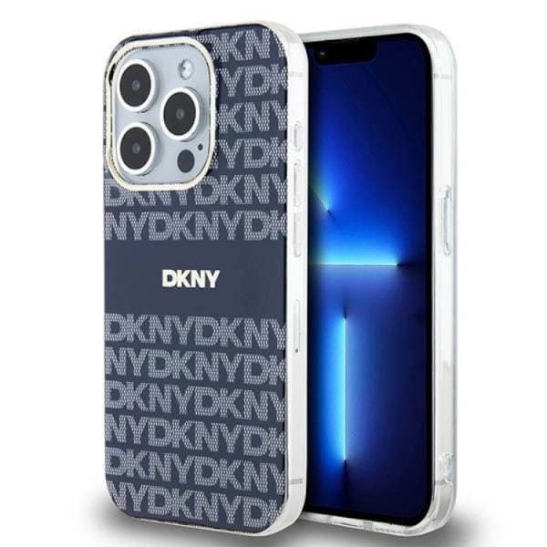 DKNY iPhone 15 Pro Mobilskal Magsafe IML Mono & Stripe - Blå