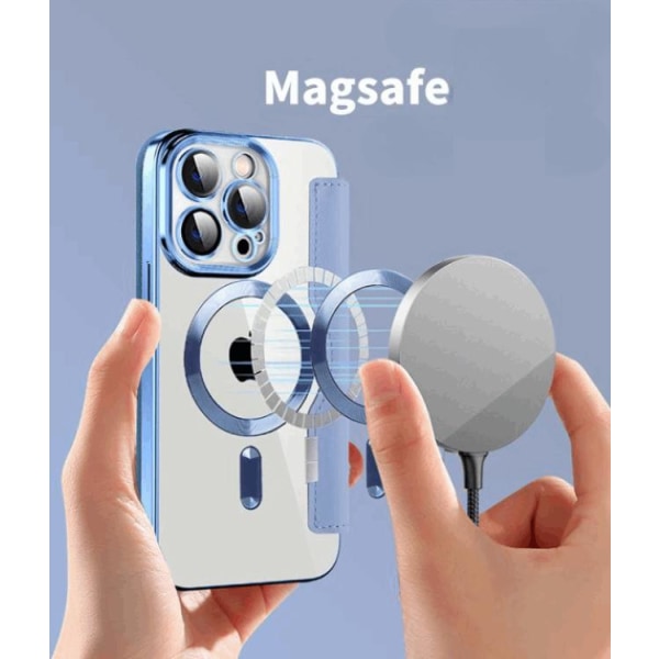iPhone 11 Pro Max Magsafe lompakkokotelo RFID Flip - vaaleanpunainen