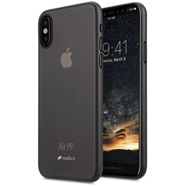 Melkco Air PP matkapuhelimen suojakuori iPhone X / XS - musta Black