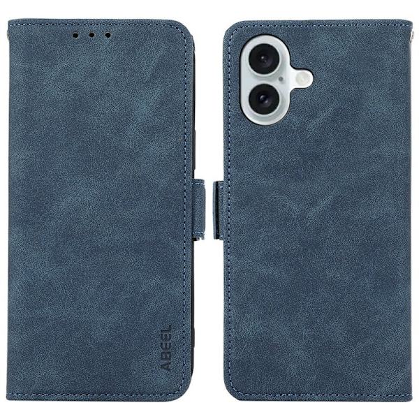ABEEL iPhone 17 Plånboksfodral Konstläder Folio Ställ Blå
