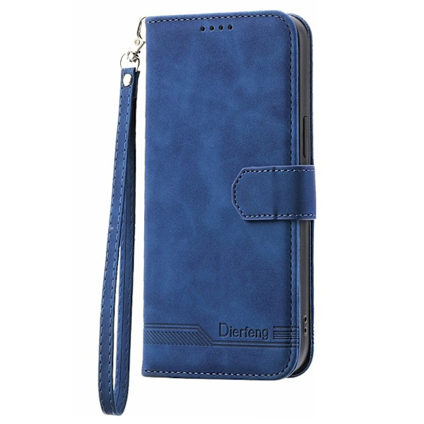 DIERFENG DF-03 Xiaomi 12 Lite 5G Plånboksfodral Konstläder - Blå