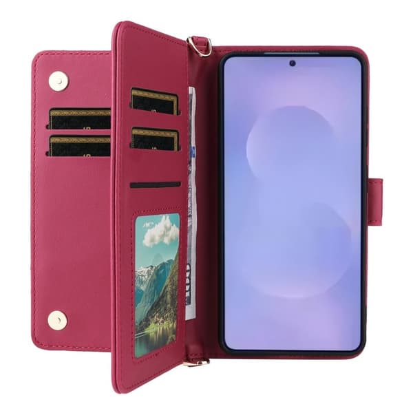 Samsung Galaxy S26 / S26 Pro Plånboksfodral Konstläder Ställ - Rosa