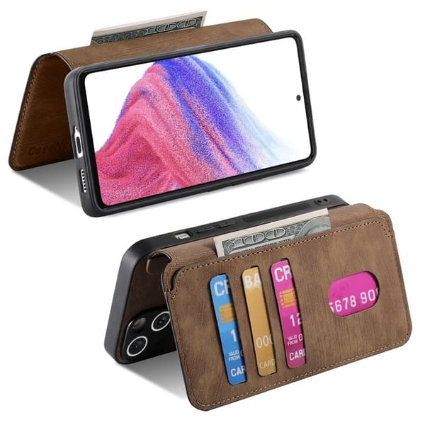 CASENEO Xiaomi 14T Plånboksfodral - Avtagbart Plånboksfodral Konstläder - Brun