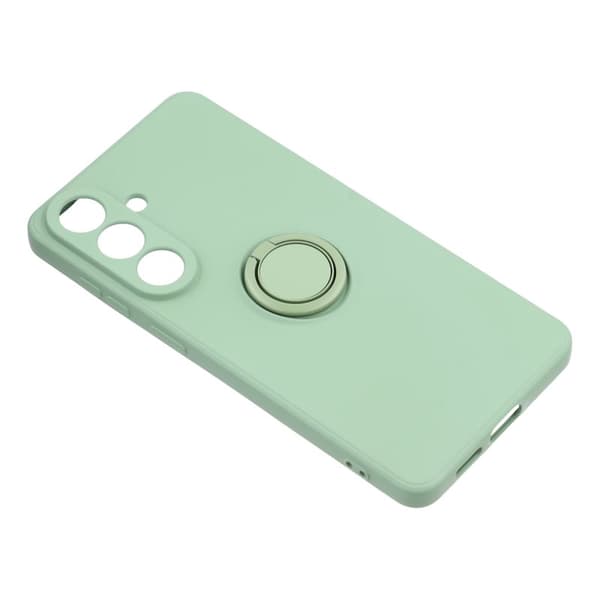 Mobilskal för Samsung Galaxy S26 Plus Silikon med Ring Kickstand - Grön