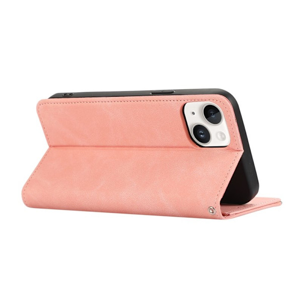 ABEEL iPhone 14 Plånboksfodral RFID-Skydd Konstläder Flip - Rosa